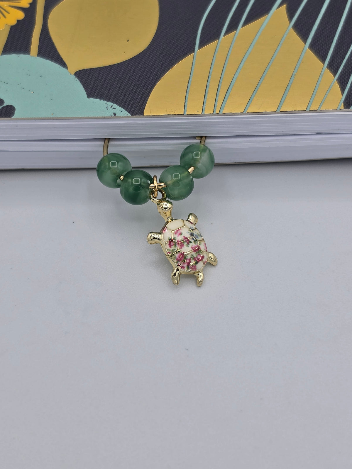 Turtle Beaded Bookmark