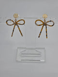 Tortoiseshell Bow Statement Earrings