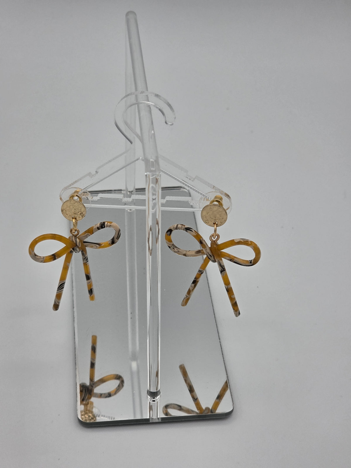 Tortoiseshell Bow Statement Earrings